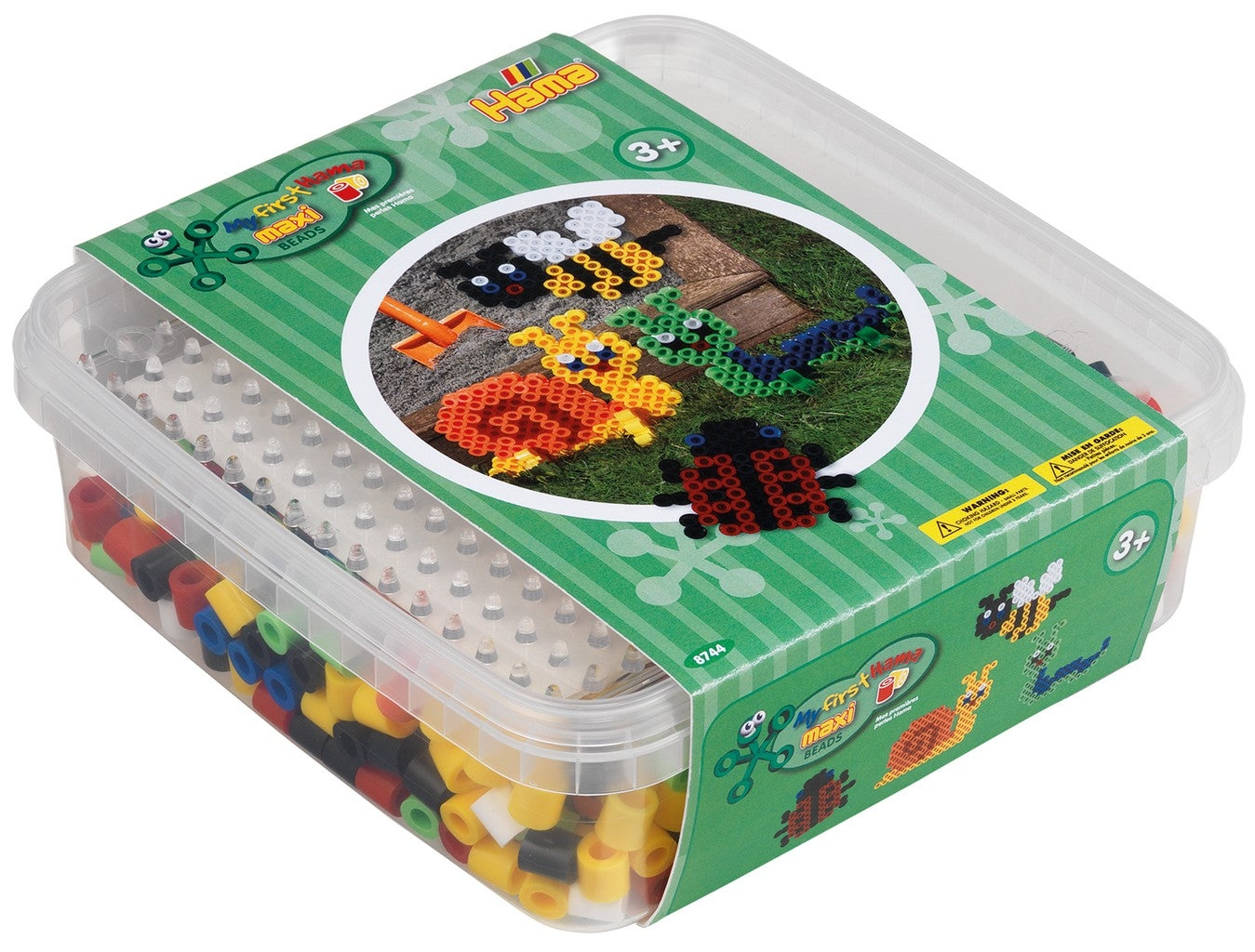 Hama Maxi - Bügelperlen-Set mit Stiftplatte und Vorlagen - ab 3 Jahren