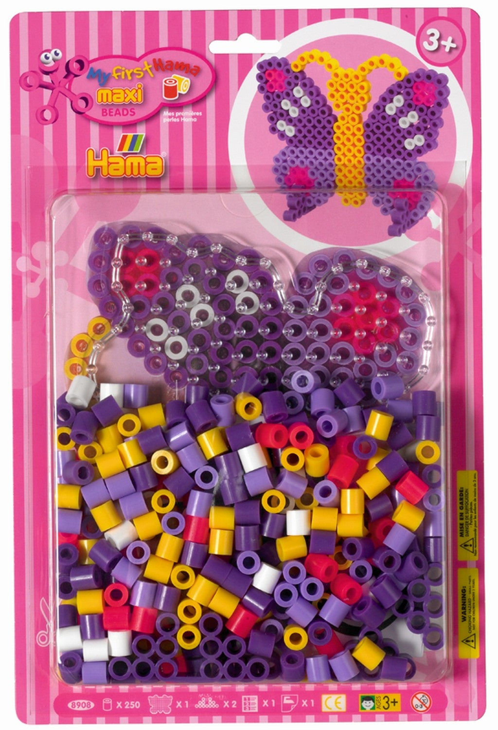 Hama Maxi Bügelperlen-Set Schmetterling und Blume – ab 3 Jahren – G1018908