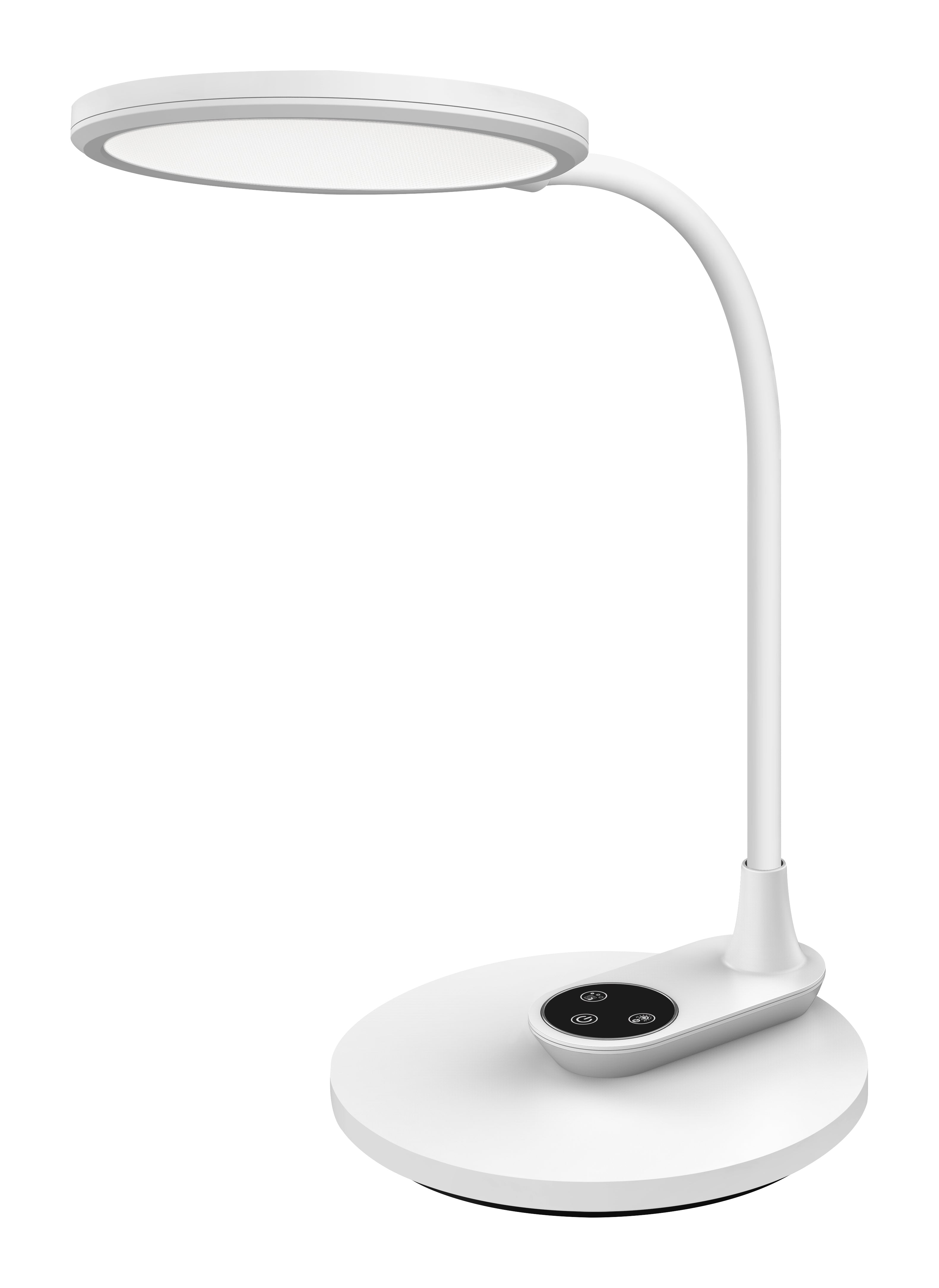 Hansa Tischleuchte Horizon 415011126 – dimmbar, einstellbare Farbtemperatur, Schwanenhals, weiss