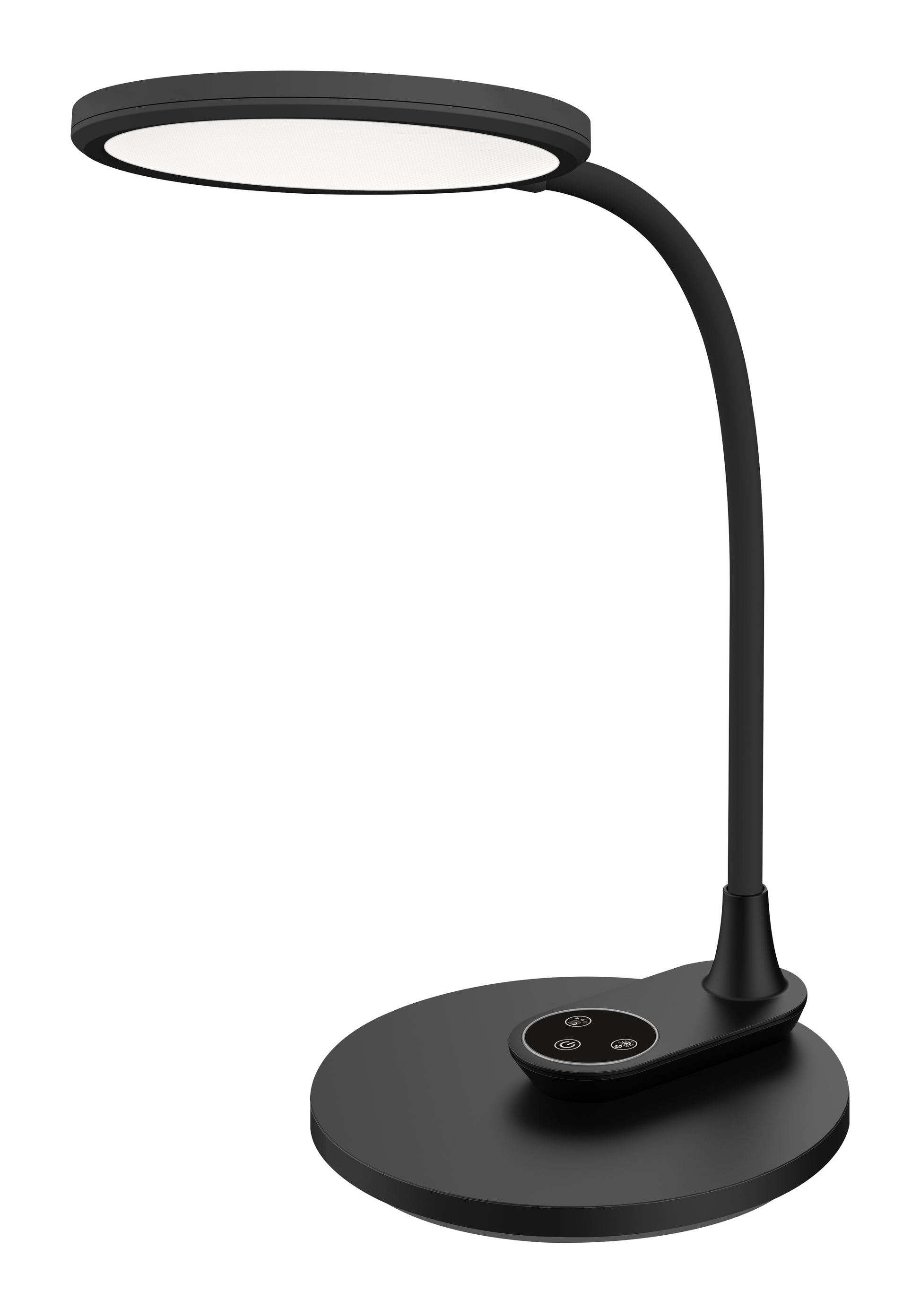 Hansa Tischleuchte Horizon 415011127 – dimmbar, schwarz, Schwanenhals, Memory-Funktion