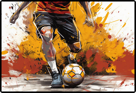 Hansa Schreibtischunterlage – 500 × 340 mm, PP, Fussball-Motiv, rutschfest, abwaschbar