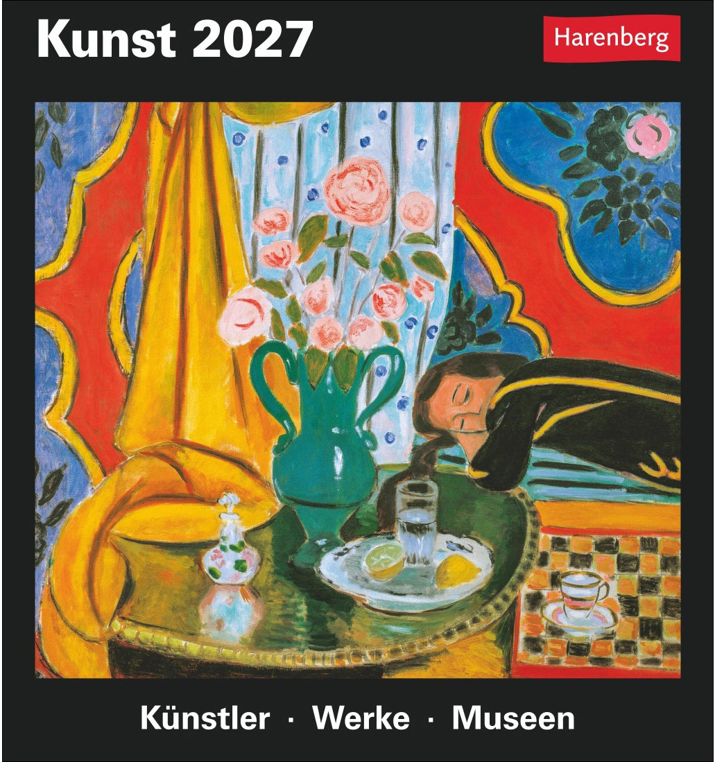 Harenberg Kunst – Abreisskalender 2027 – 15,6 × 16,6 cm – Kalendarium deutsch – 1 Tag/Blatt