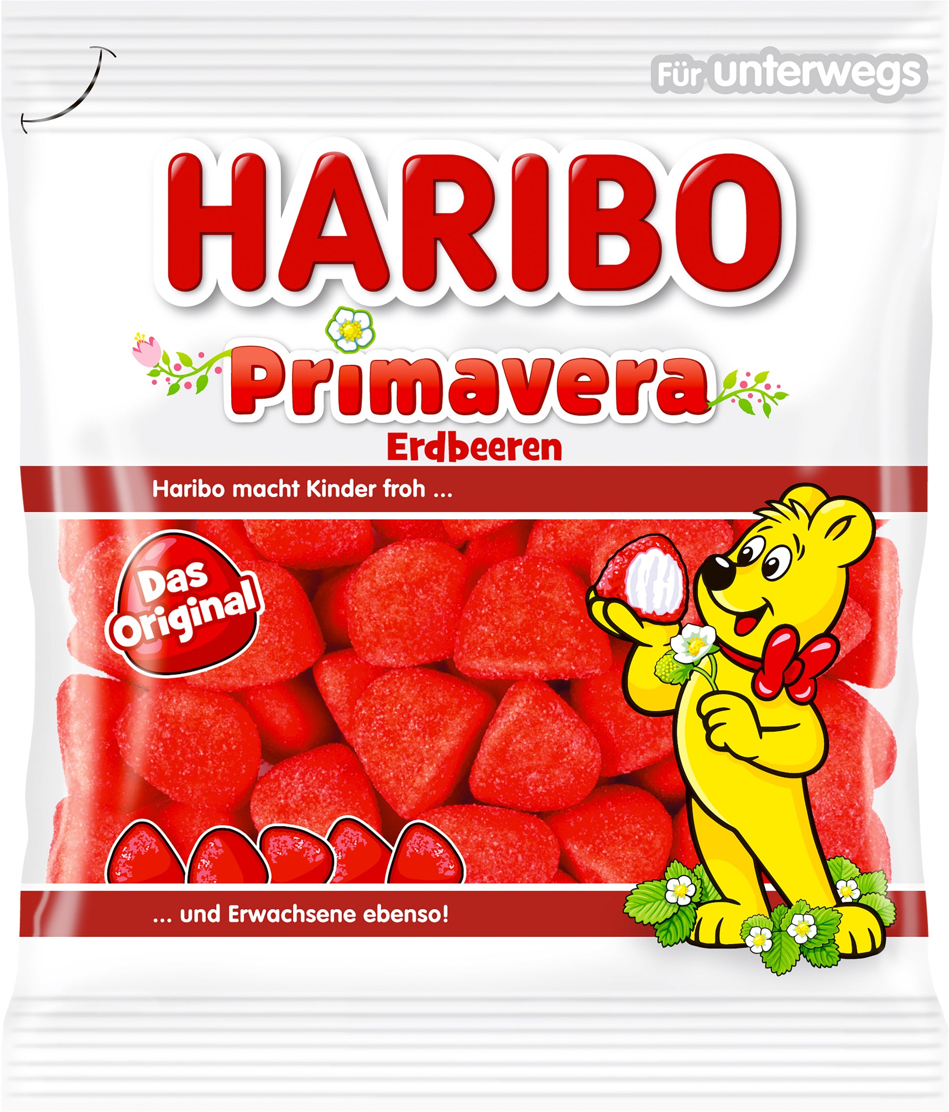 Haribo Primavera Gummibonbons – Erdbeeren – 102 g
