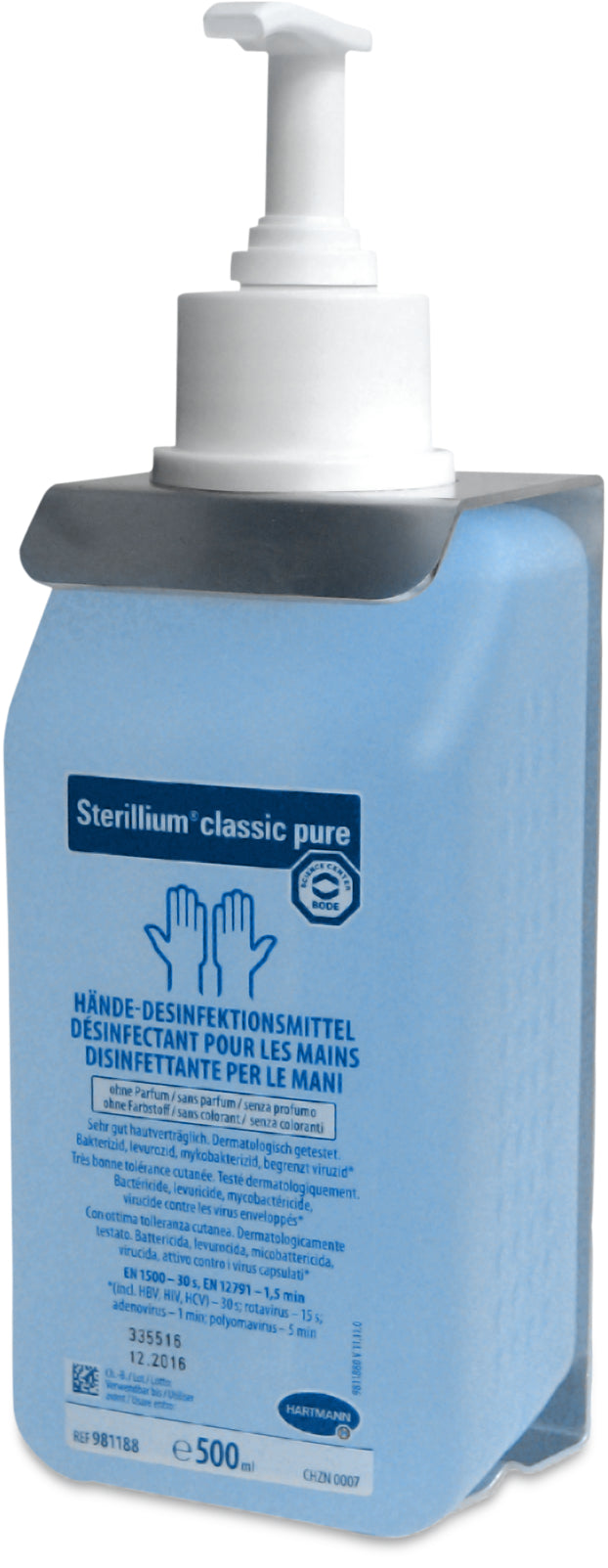 Hartmann Wandhalter – für 500 ml Flasche, Edelstahl