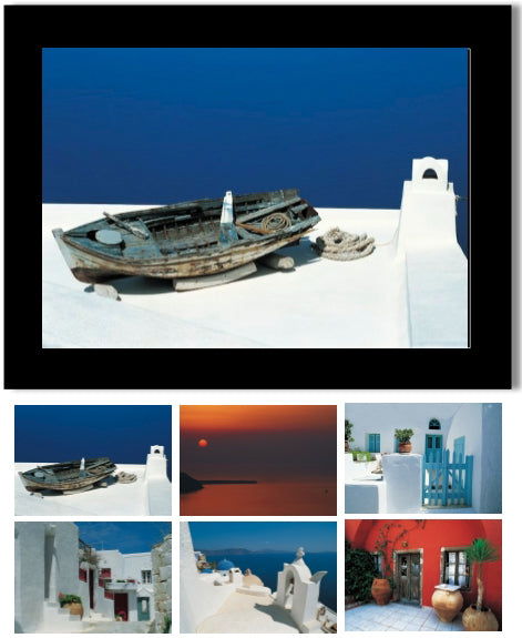Haschemi Karten-Set mit Couverts – 166 × 110 mm, Griechische Inseln – 6 Sets