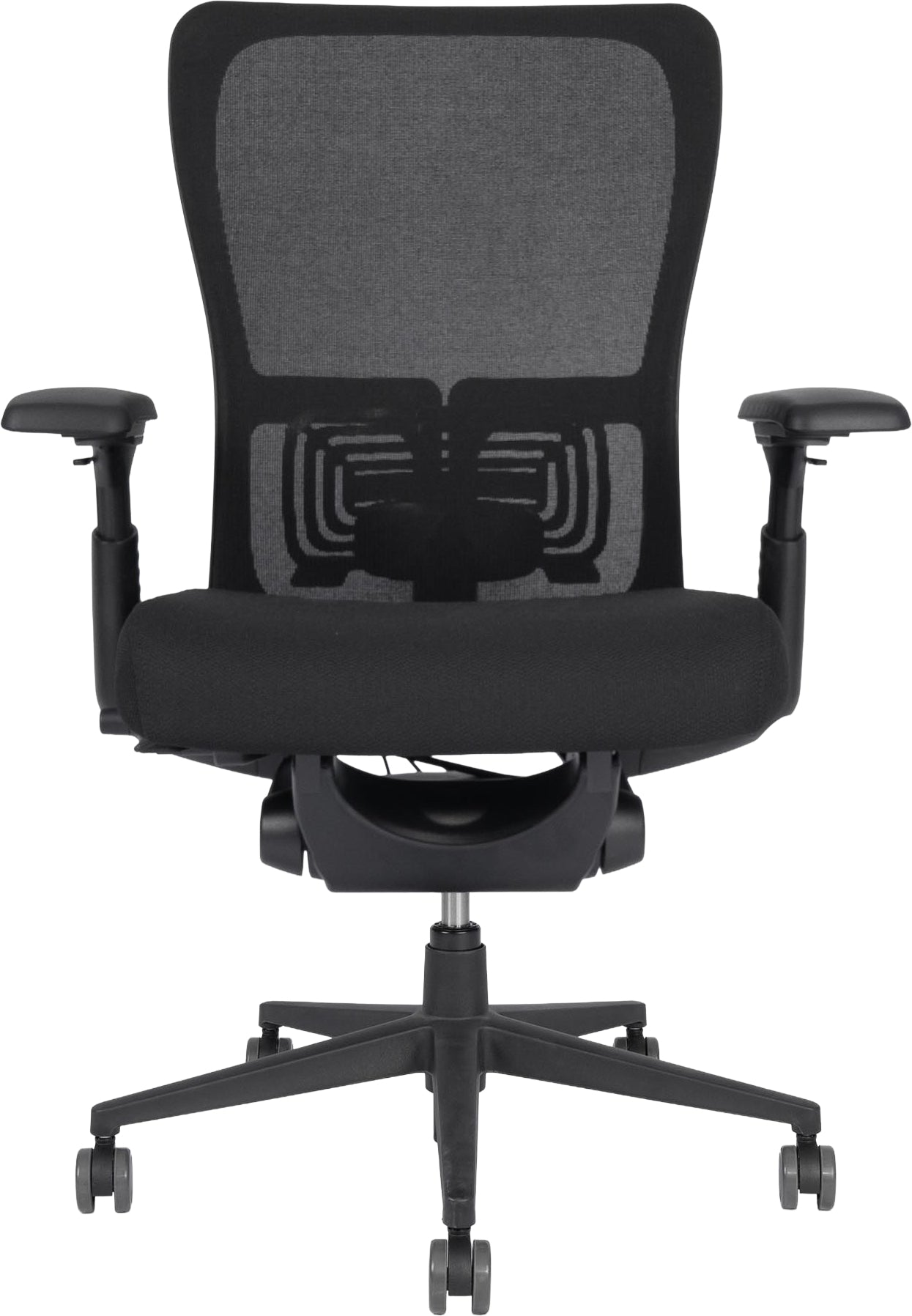 Haworth Zody II Bürostuhl – Stoff – Schwarz, 4D-Armlehnen, integrierte Lordosenstütze