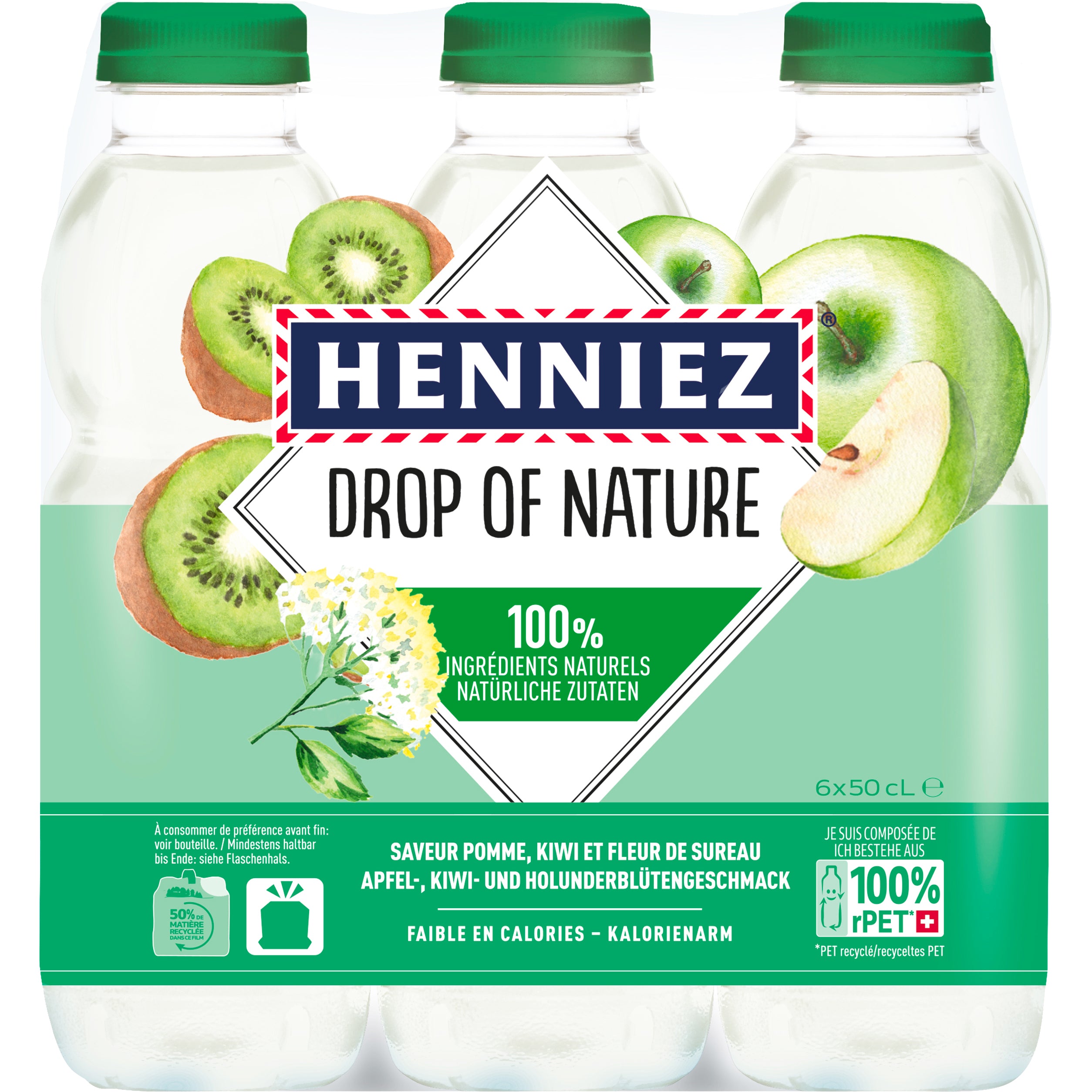 Henniez Aromatisiertes Wasser Drop of Nature, Himbeere, Granatapfel & Ginseng