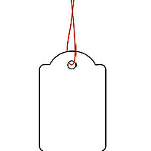 HERMA Anhängeetiketten – rechteckig 25 × 38 mm, Karton, weiss, mit rotem Faden, abgerundete Ecken, 1'000 Stk.
