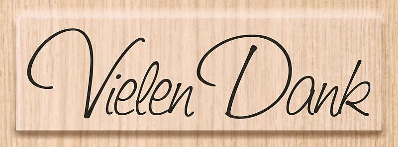 HEYDA 211800600 – Motivstempel, Holz, Motiv Vielen Dank, Abdruck 63 × 17 mm