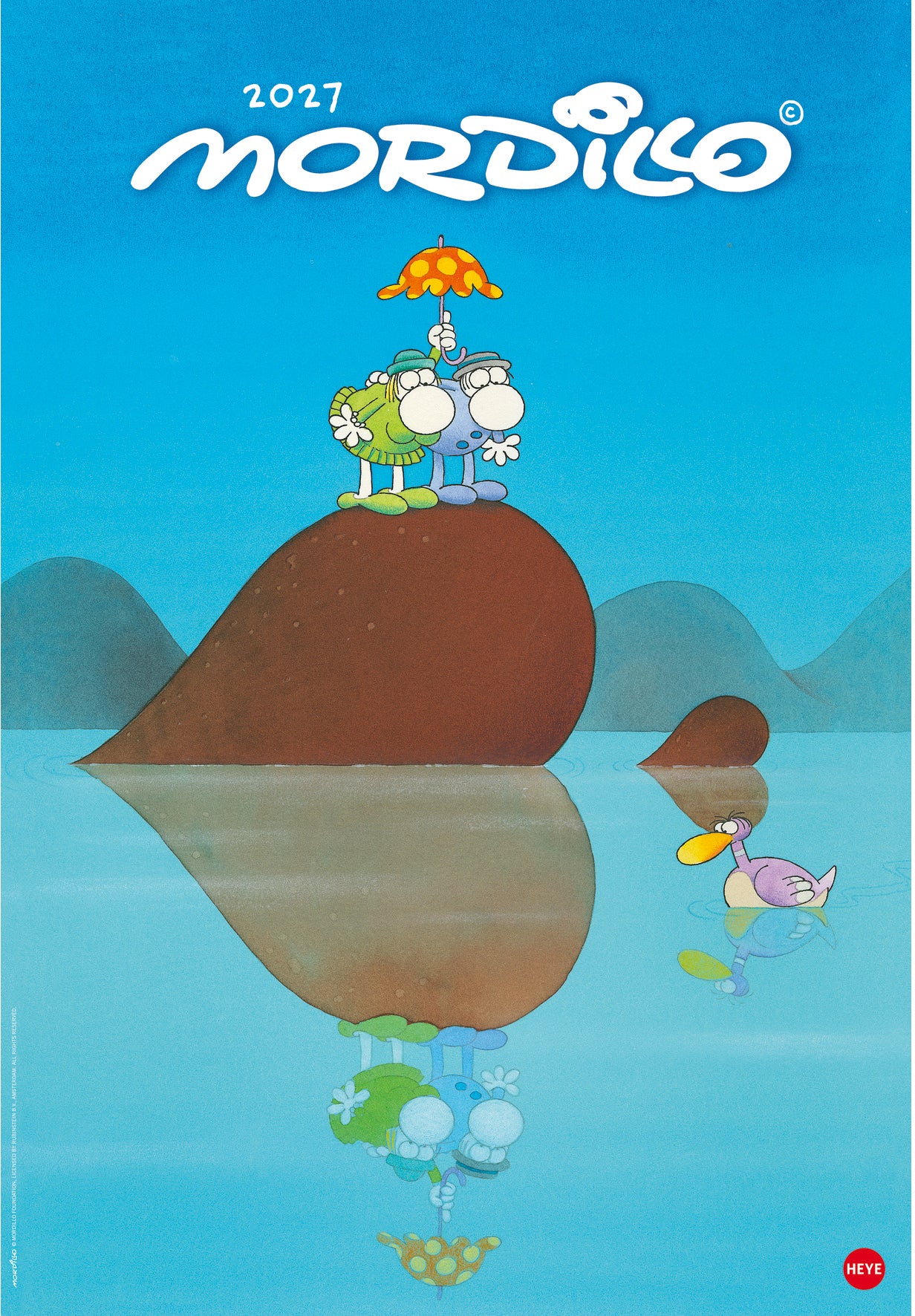 Heye Mordillo – Bildkalender 2027 – 38 × 54 cm – Kalendarium deutsch
