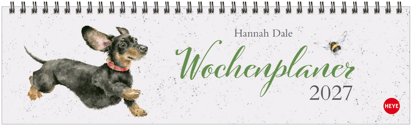 Heye Hannah – Tischkalender 2027, 1 Woche/1 Seite, 10,5 × 32,5 cm, Spiralbindung
