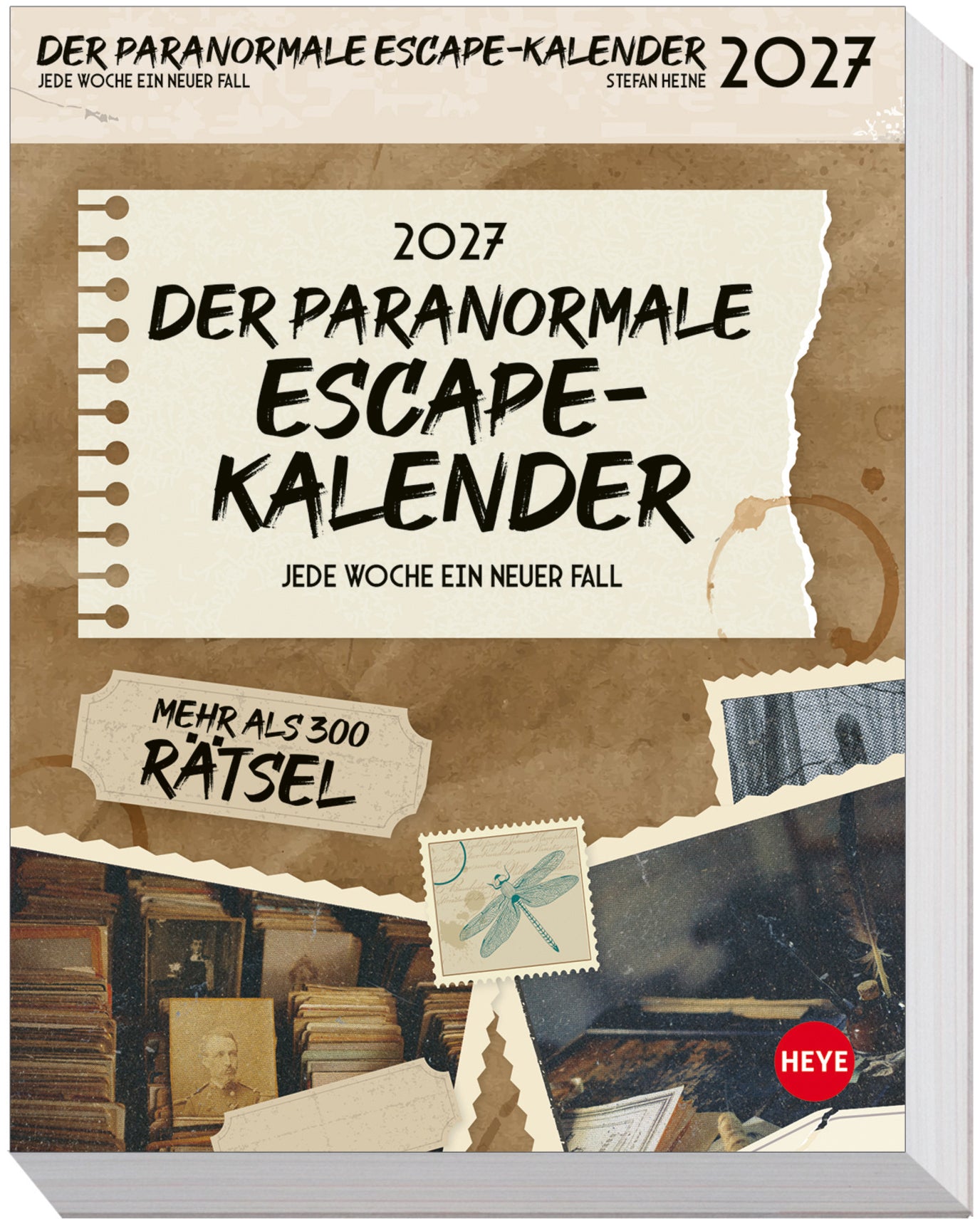 Heye Escape-Kalender – Abreisskalender 2027 – 12,8 × 16,3 cm – Kalendarium deutsch – 1 Tag/Blatt