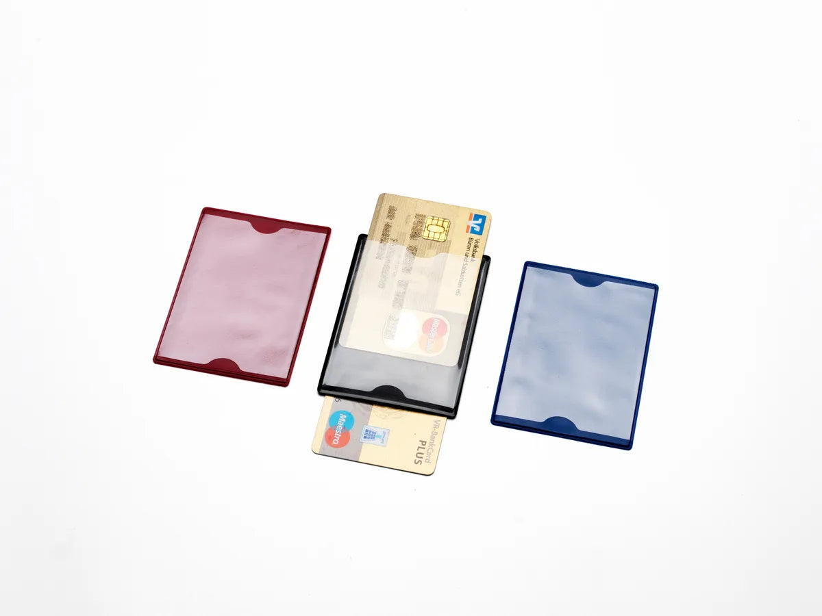 Hidentity Doppelhülle RFID – für Kreditkarten 54 × 86 mm – Kunststoff, schwarz