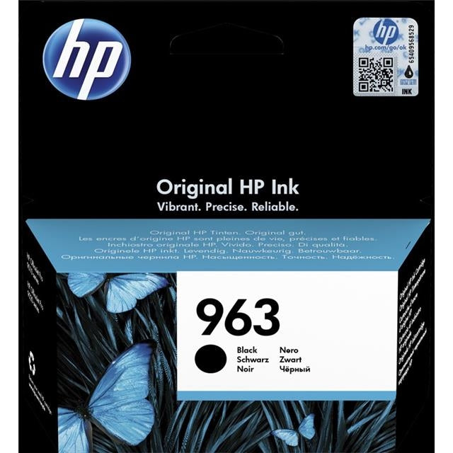 HP 963 Schwarz Tintenpatrone (Original) – 1'000 Seiten – für HP OfficeJet Pro 9010/9012/9014 …