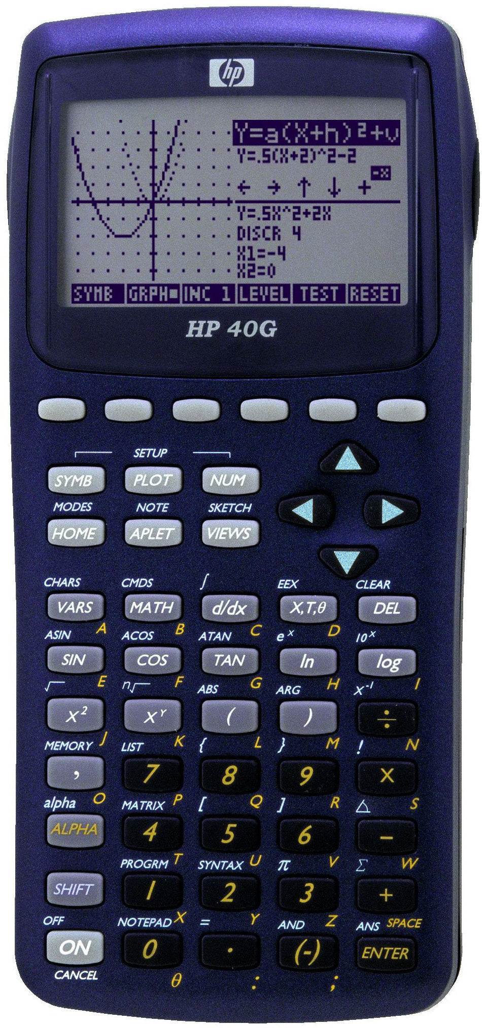 HP 40G – Tischrechner – Punktmatrix 600, 807 g, 275 × 175 × 65 mm