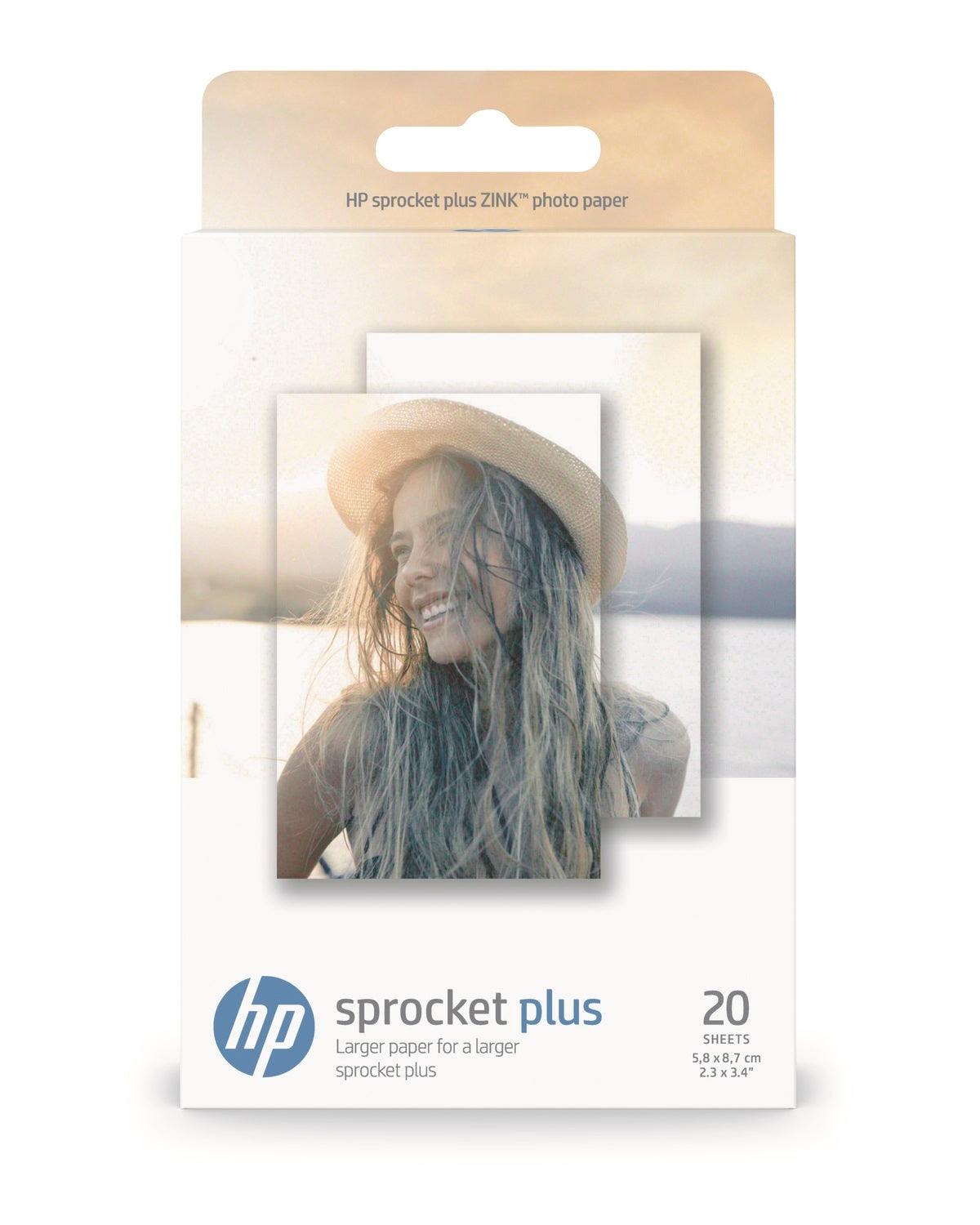 HP ZINK Fotopapier – 5,8 × 8,7 cm, 20 Blatt, selbstklebend, für HP Sprocket Plus