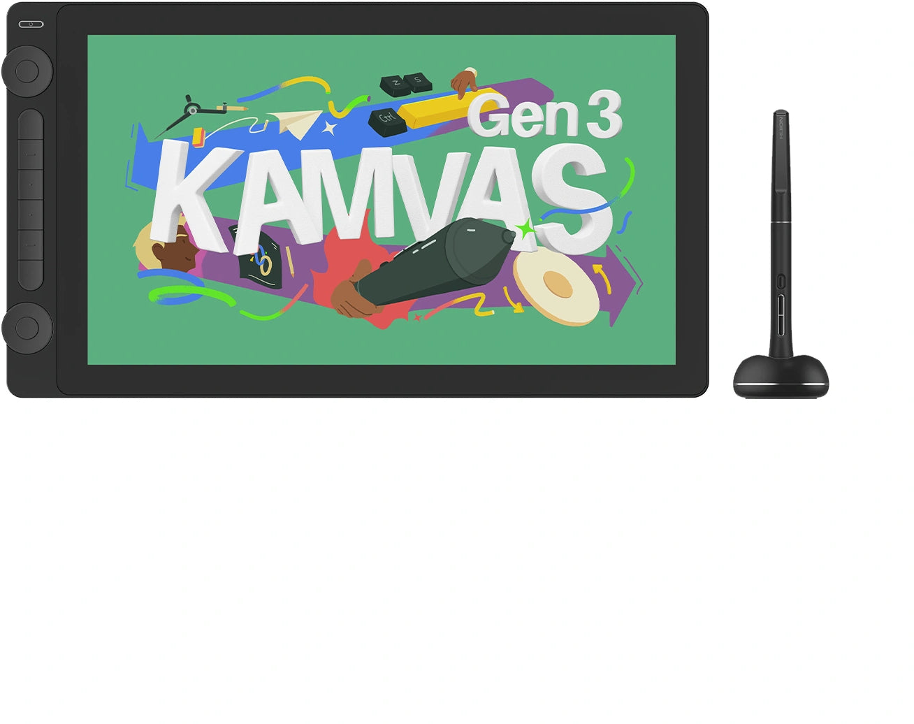 Huion Kamvas 16 (Gen 3) – Stift-Display – 15,8" – 2560 × 1440 – IPS – 16k Druckstufen