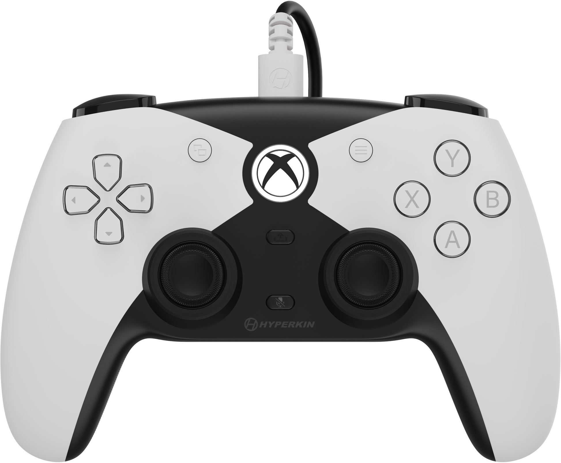 Hyperkin Competitor (M01638-WH) – Gamepad – USB (kabelgebunden), Vibration, 2 Joysticks, für Xbox & PC, Weiss