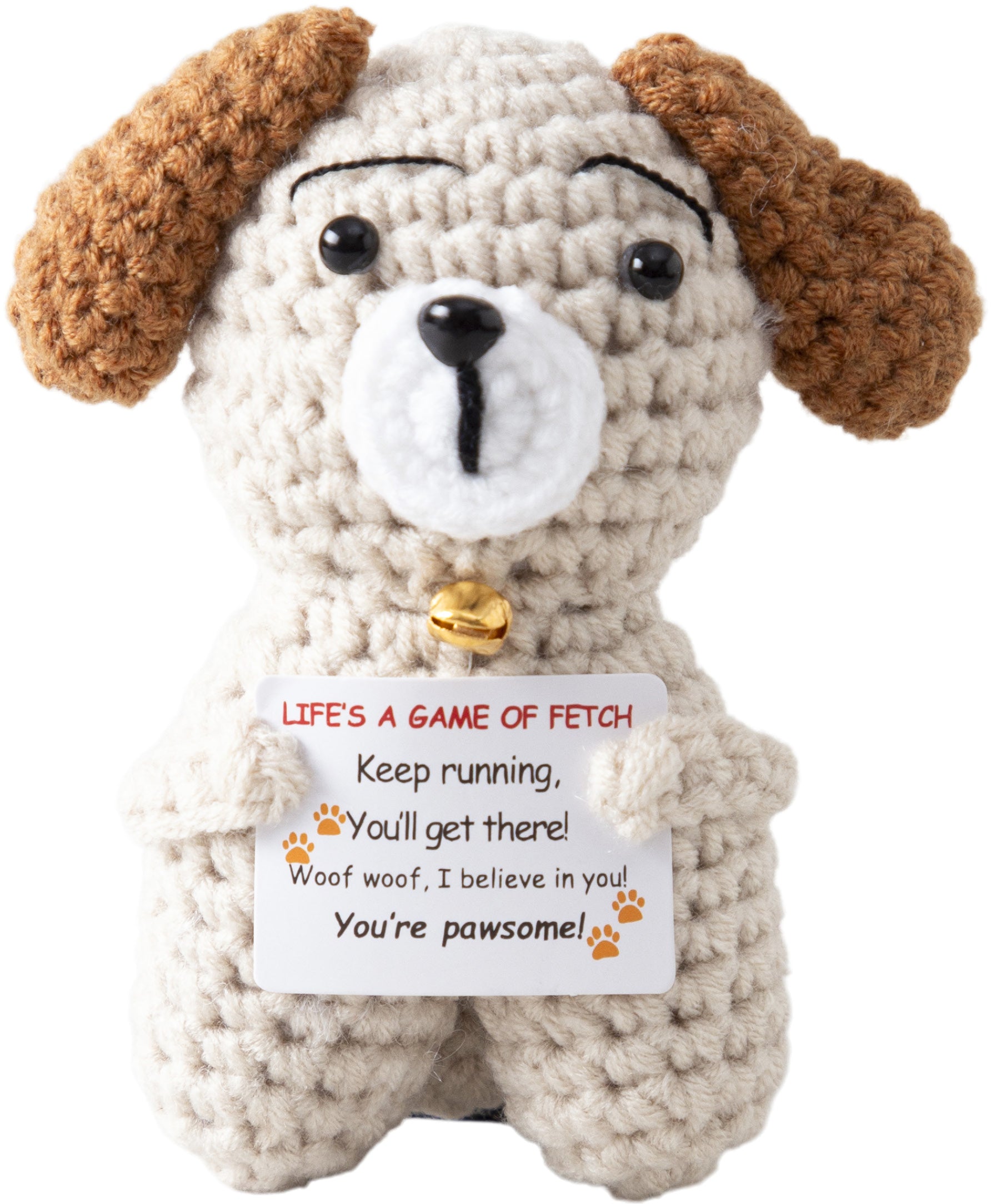 I am creative Plüschtier Positive Dog – 6,0 cm – beige