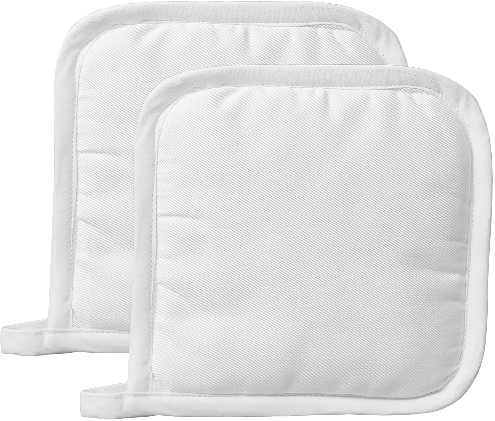 I am creative Topflappen 19 × 19 cm, Baumwolle, 2er-Set, Weiss