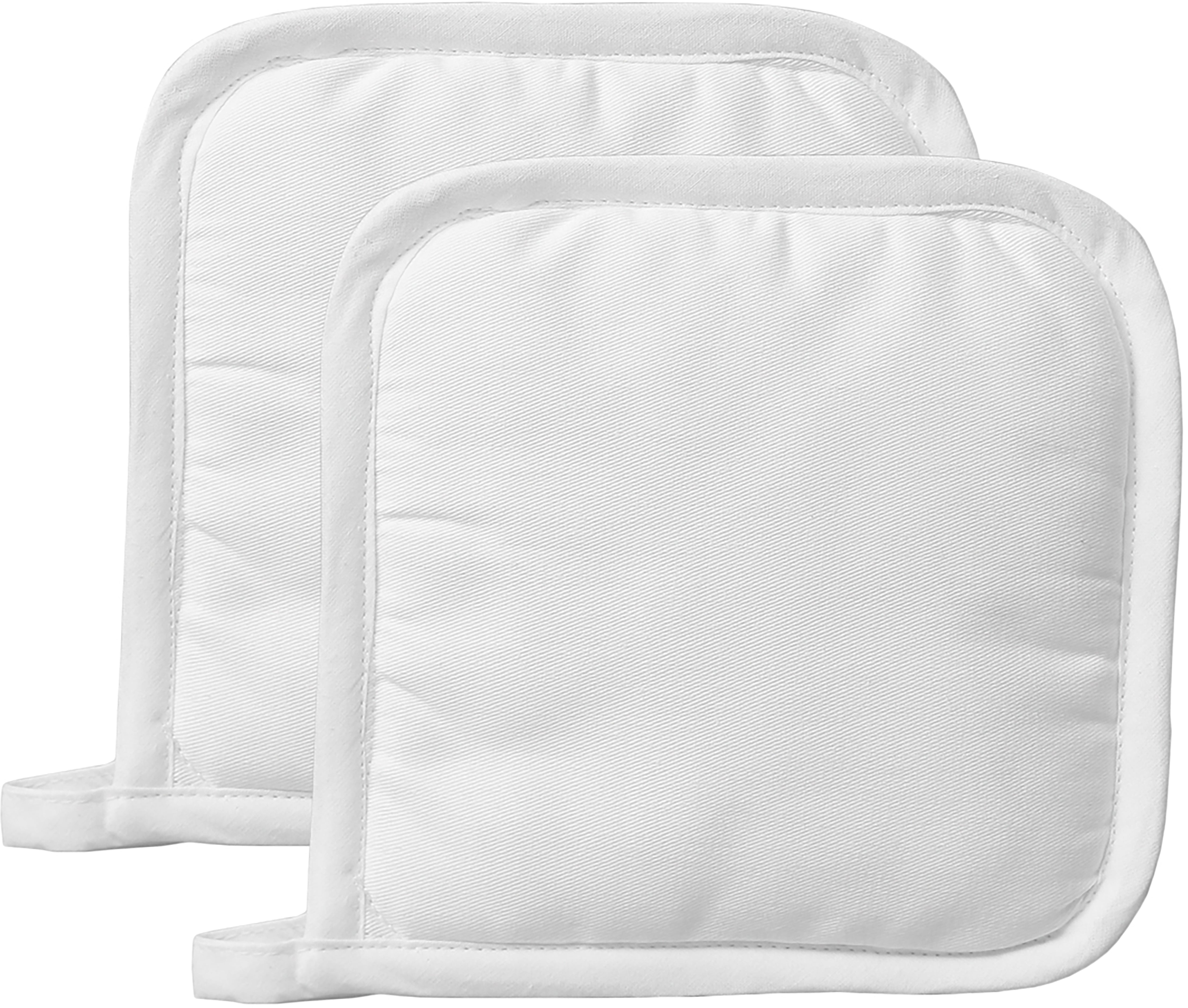 I am creative Topflappen 19 × 19 cm, Baumwolle, 2er-Set, Weiss