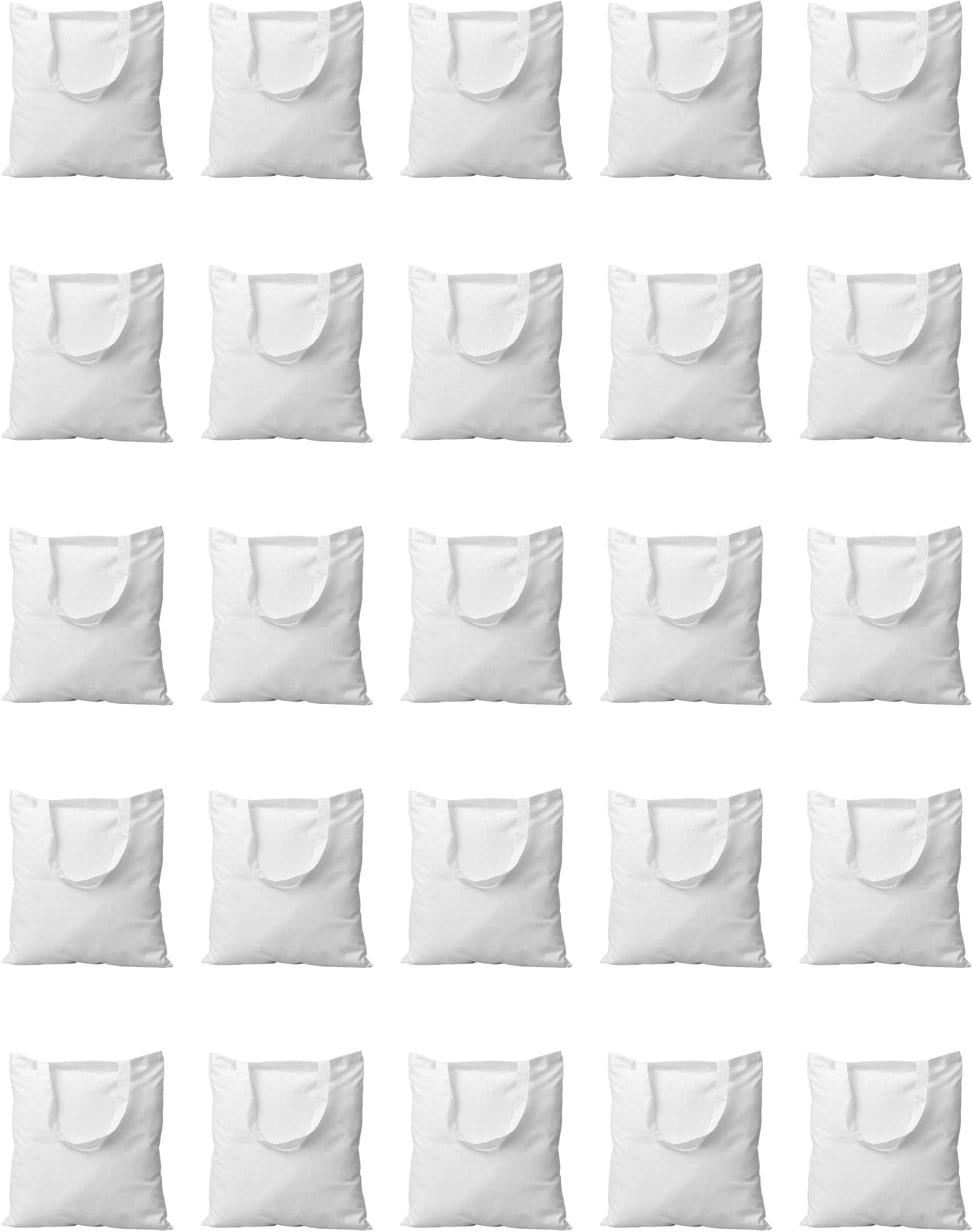 I am creative Stofftasche, Weiss, 220×110×320 mm, Kurzhenkel – 25 Stück