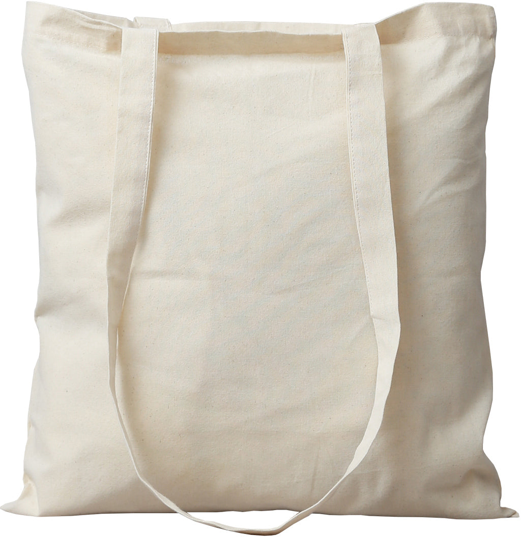 I am creative Stofftasche, Natur, 230×140×310 mm, Lange Henkel – 25 Stück