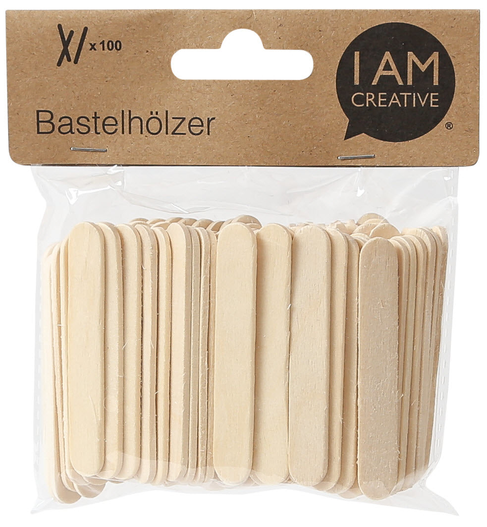 I am creative Holzrohling, Holz, Natur, 13 × 12 × 4 cm, 59 g, 100 Stk., 1302.04