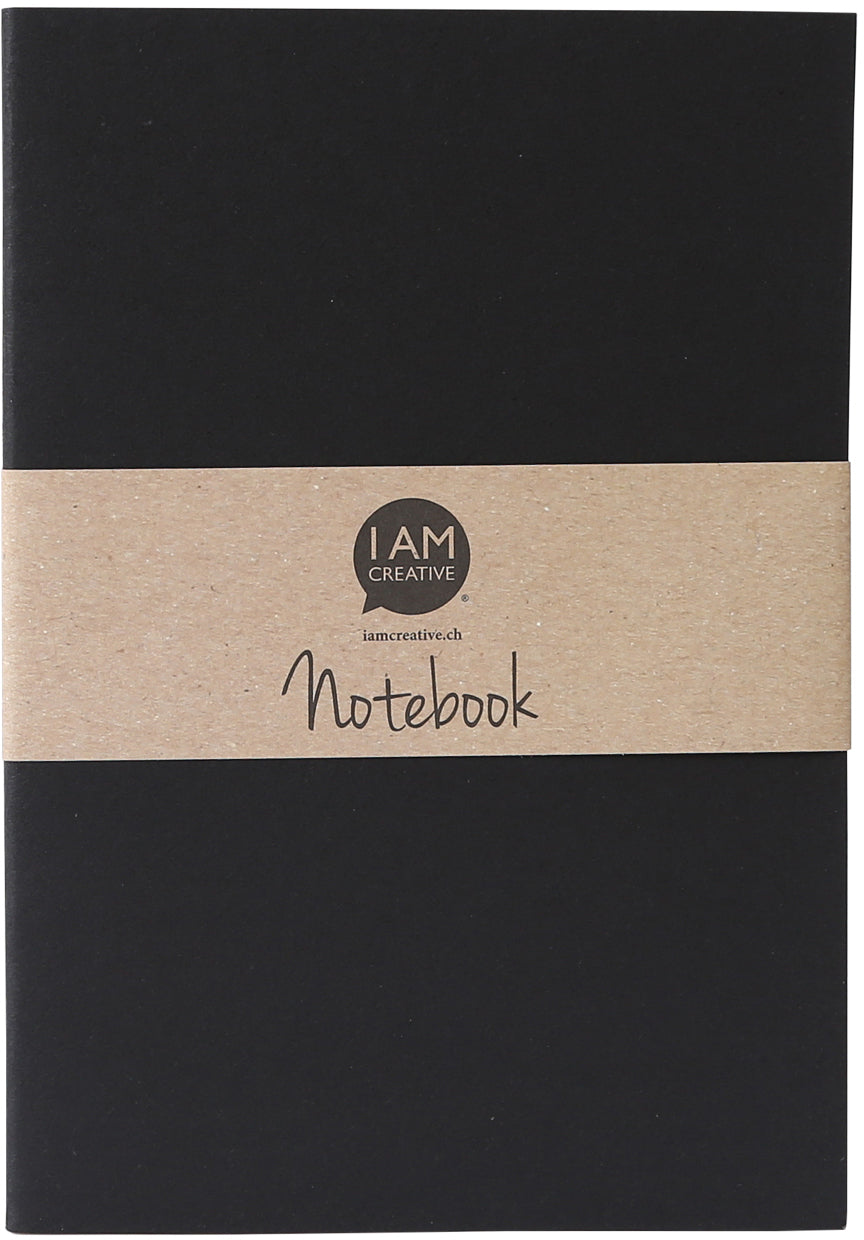 I am creative Notizbuch – A5 – kariert – 60 Seiten, schwarz
