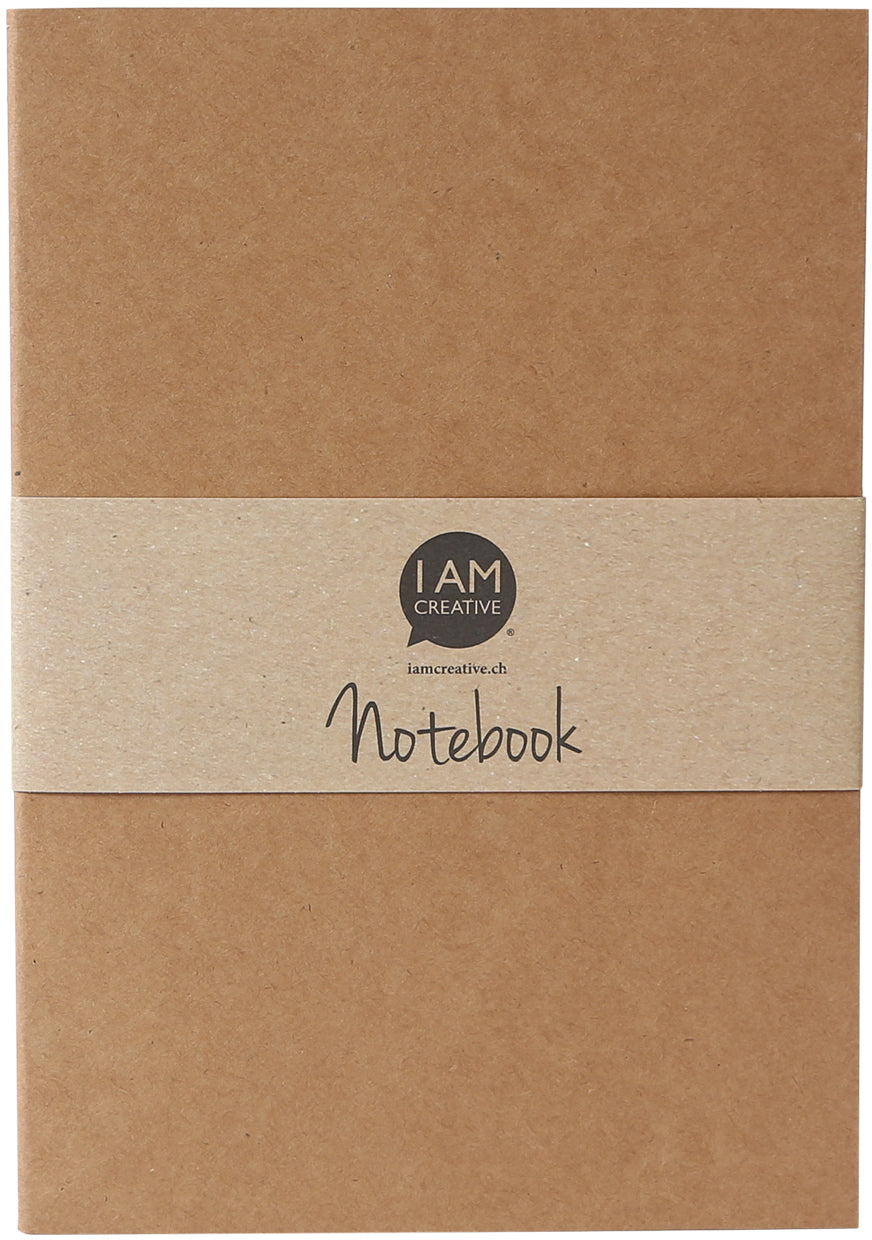 I am creative Notizbuch – A5 – kariert – 60 Seiten – natur
