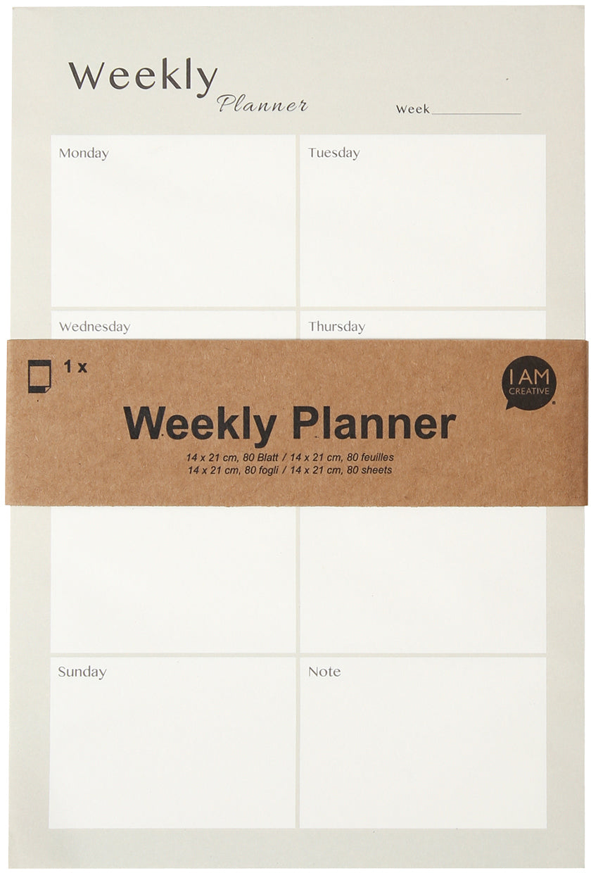 I am creative 4005.25 – Wochenplaner, 14,0 × 21,0 cm, 80 Blatt, Grün