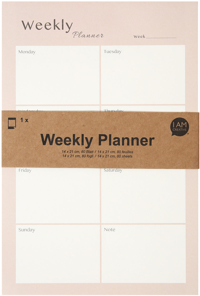 I am creative 4005.26 – Wochenplaner, 14,0 × 21,0 cm, 80 Blatt, Rosa