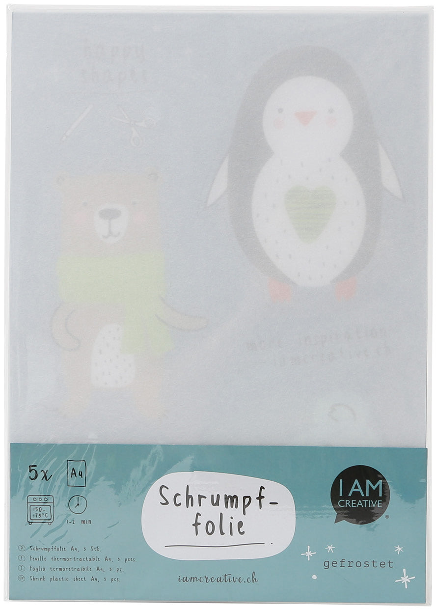I am creative Schrumpffolie, Gefrostet, A4, 110 g, 5 Bogen, 4010.47
