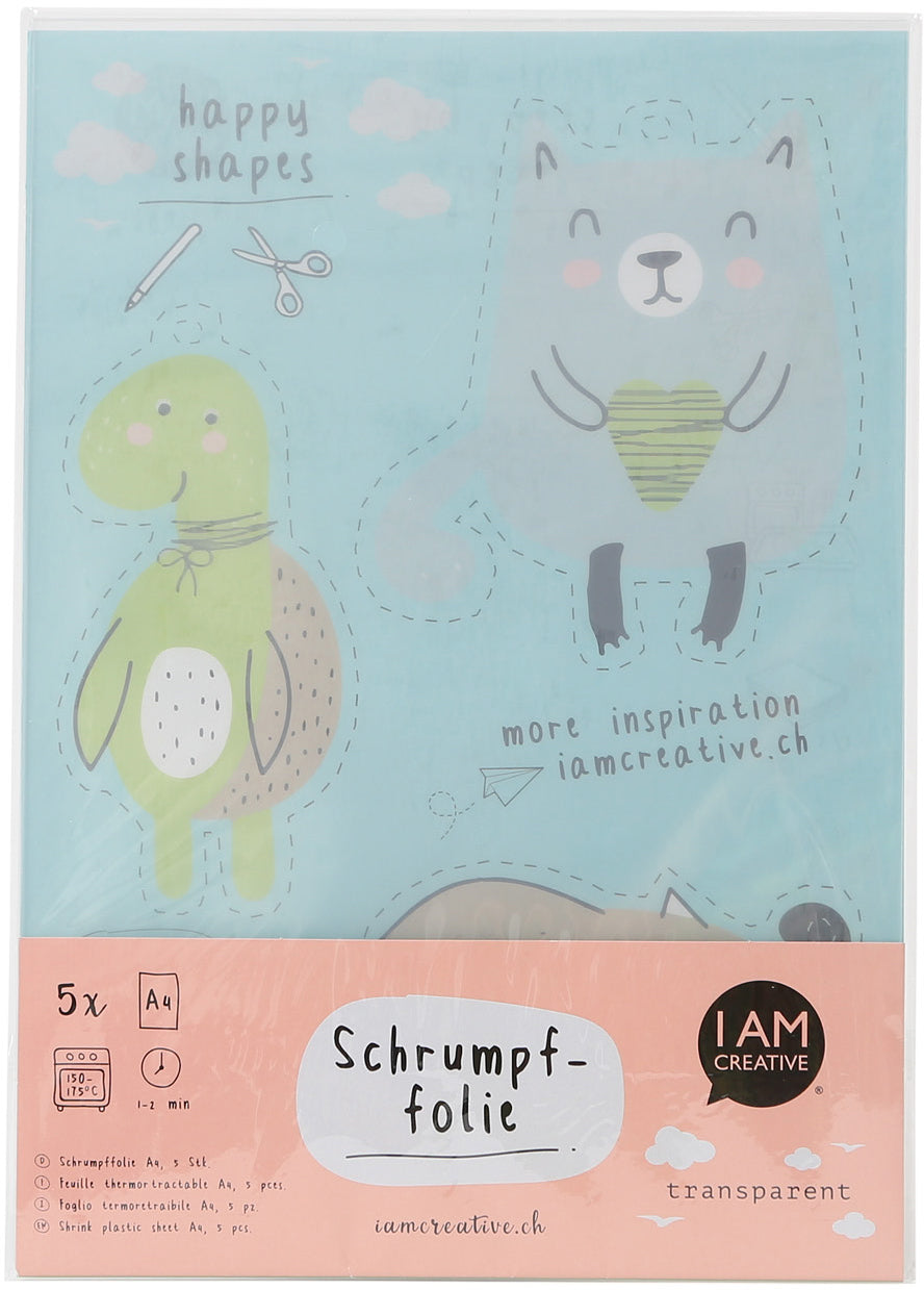 I am creative Schrumpffolie, Transparent, A4, 5 Bogen, 4010.48