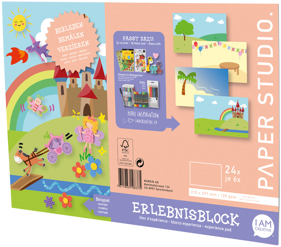 I am creative Designpapierblock – A4, Mädchen, 4 Motive – 4010.52