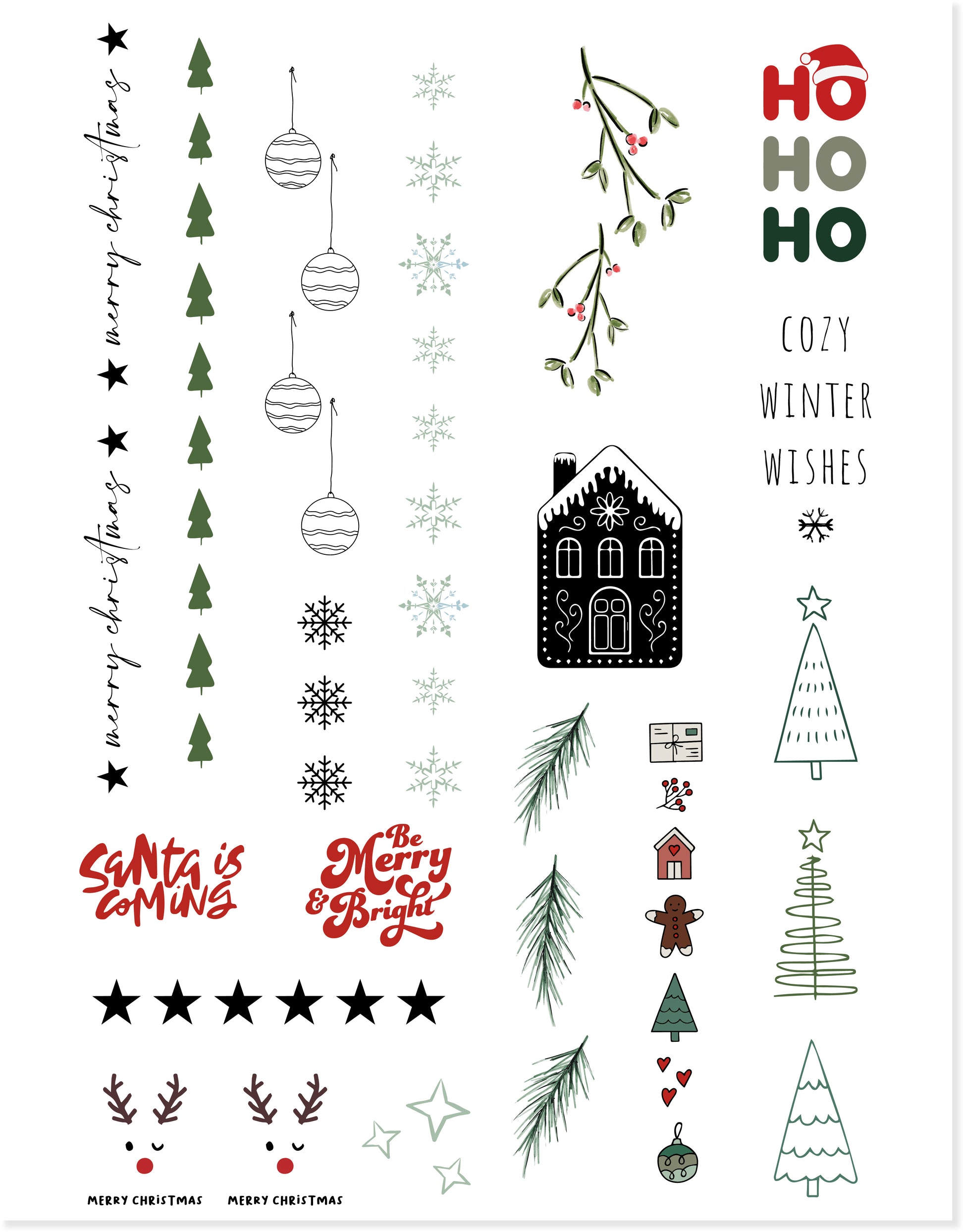I am creative Kerzentattoo Xmas II (PDF-Vorlage), A4