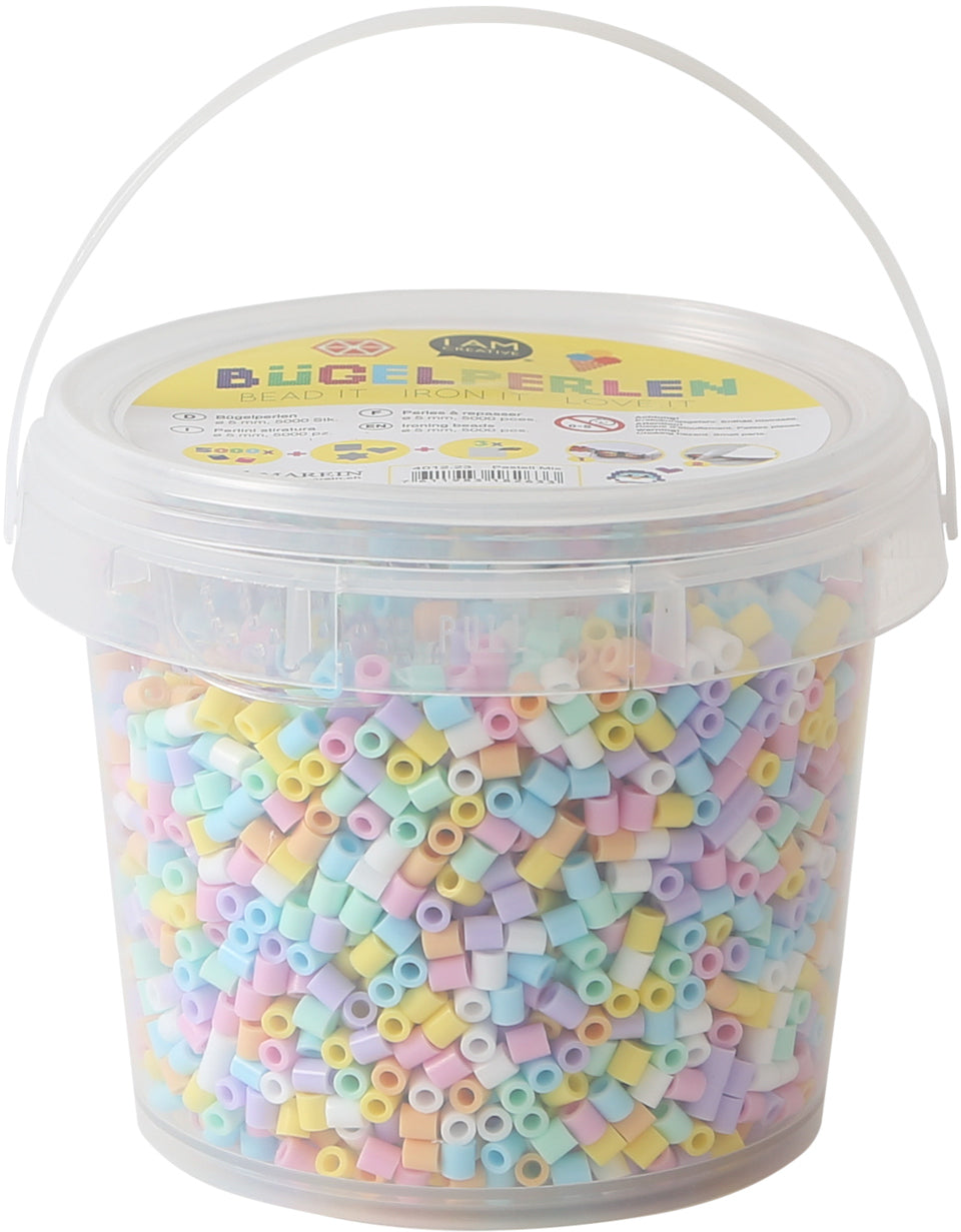 I am creative Bügelperlen-Set Pastell Mix – 5000 Perlen – ab 5 Jahren