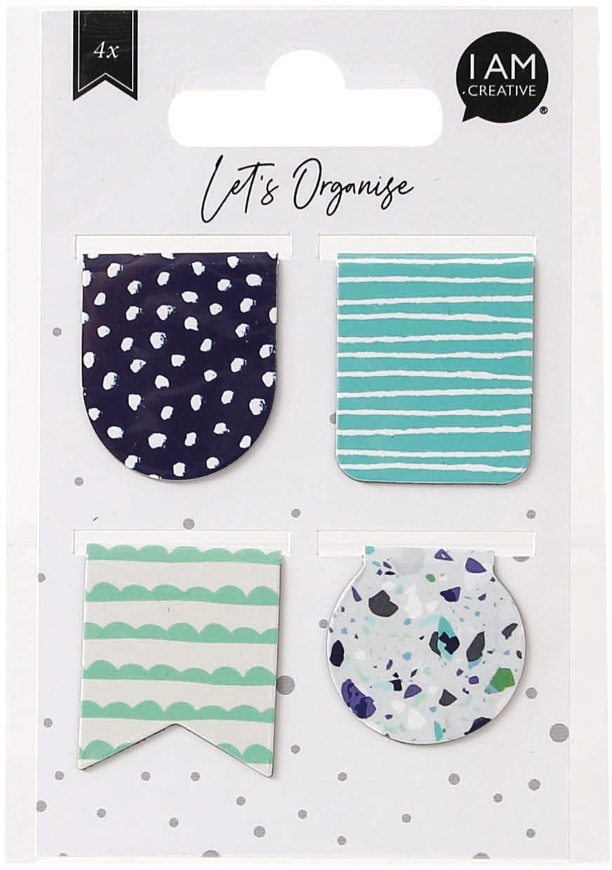 I am creative Let's Organize – Magnetische Lesezeichen, sortiert, 72 × 112 mm