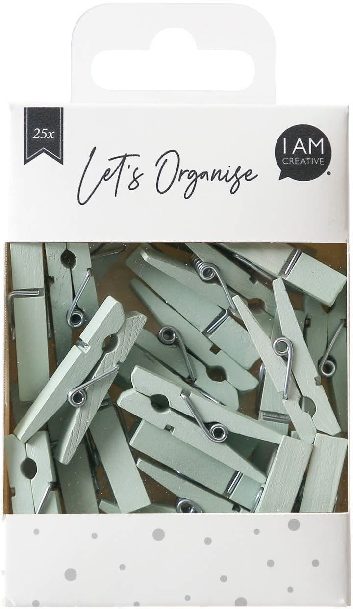 I am creative Holzklammer, 7 × 2 × 13 cm, hellgrün