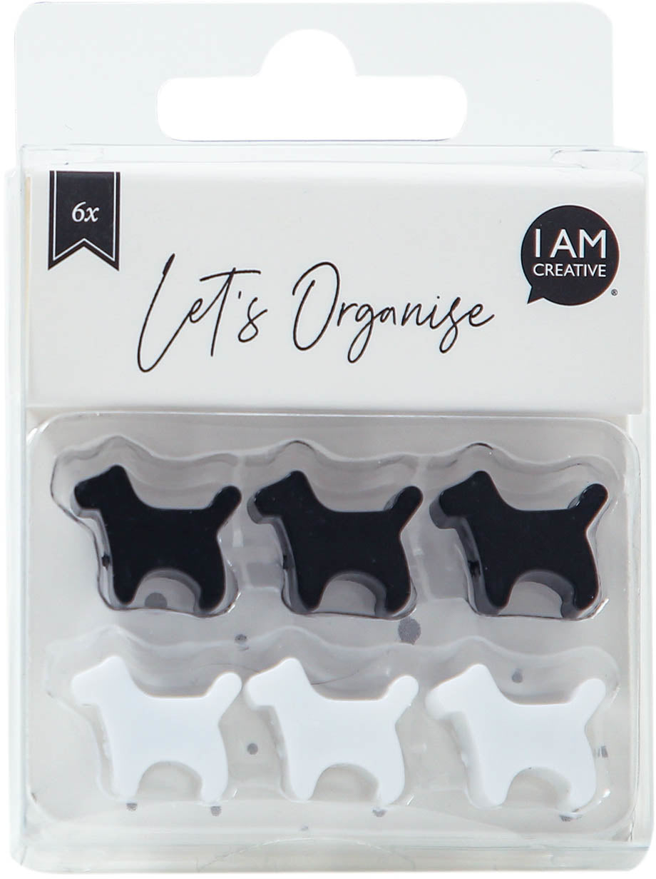 I am creative Tafelmagnete – 95 × 70 × 15 mm – 6 Stück, für Whiteboards (u. a.)
