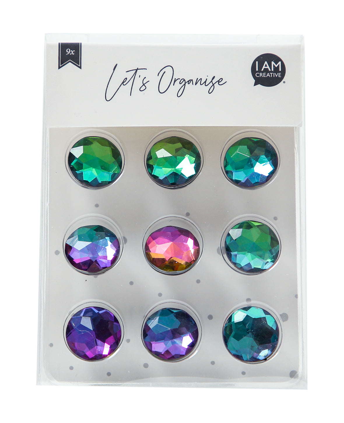I am creative Tafelmagnete – Ø 16 mm – 9 Stk. – bunt