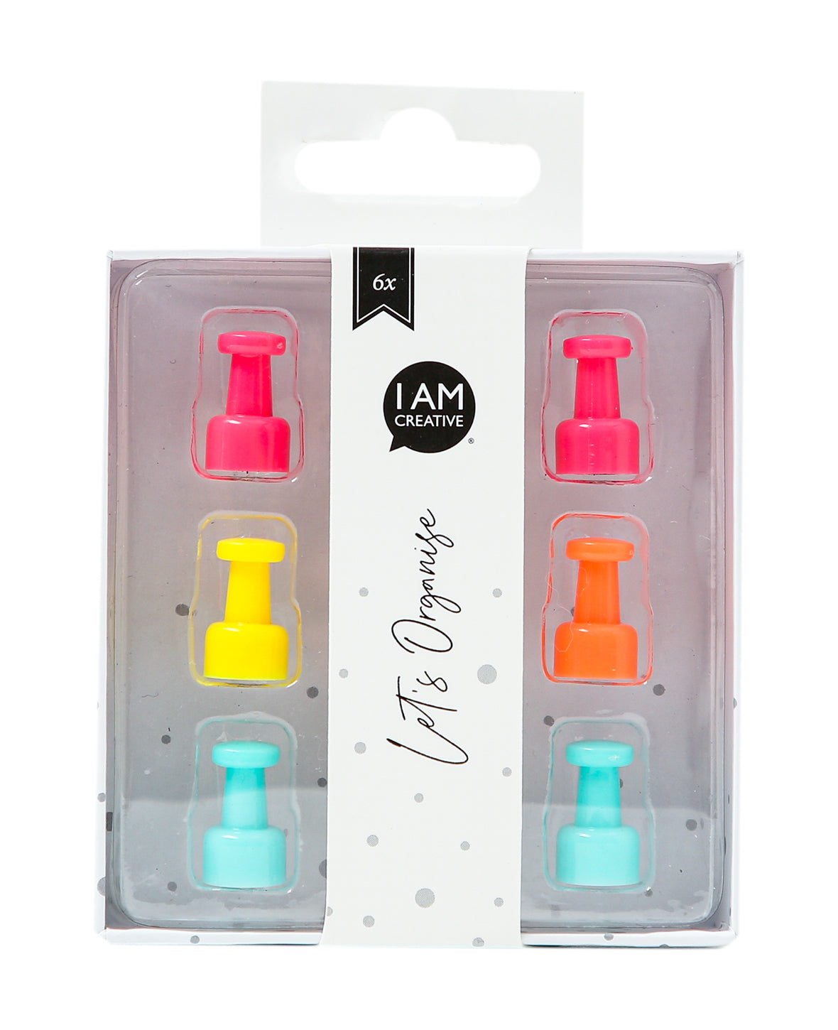 I am creative Tafelmagnete – Ø 10 mm – 6 Stk. – bunt