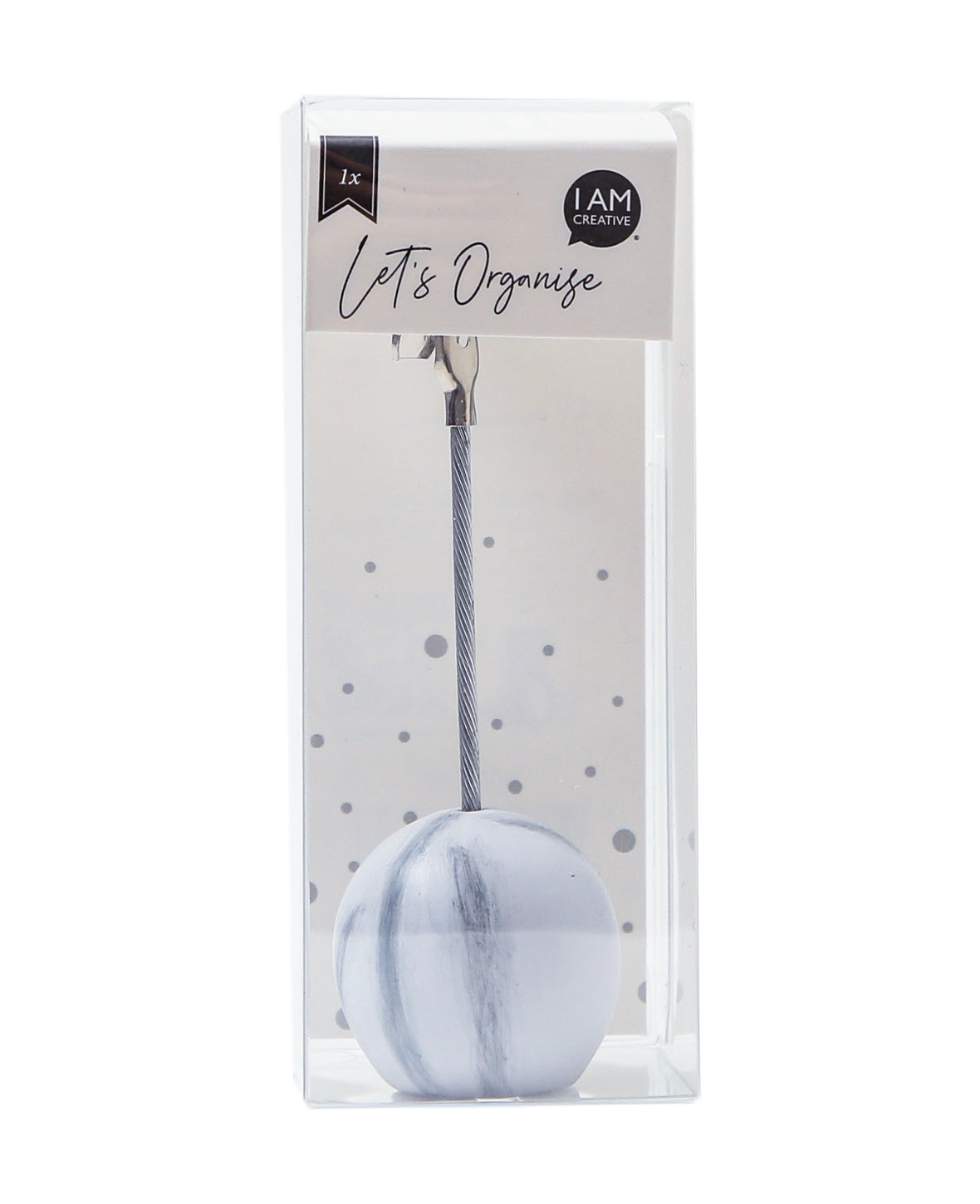 I am creative Memo-Clip – 40 × 40 × 105 mm, 1 Stück, Metall/Kunststoff, grau, magnetisch, Krokoklemme