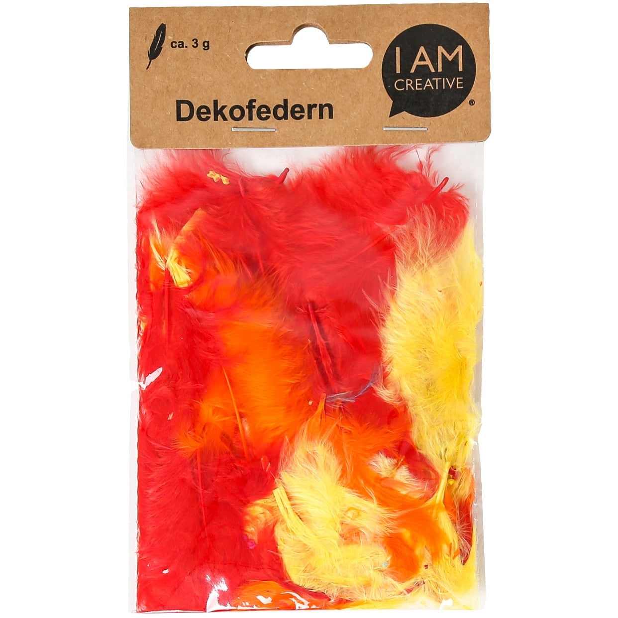 I am creative Dekofedern, Mix 1, Mehrfarbig, 5–8 cm, 4060.41