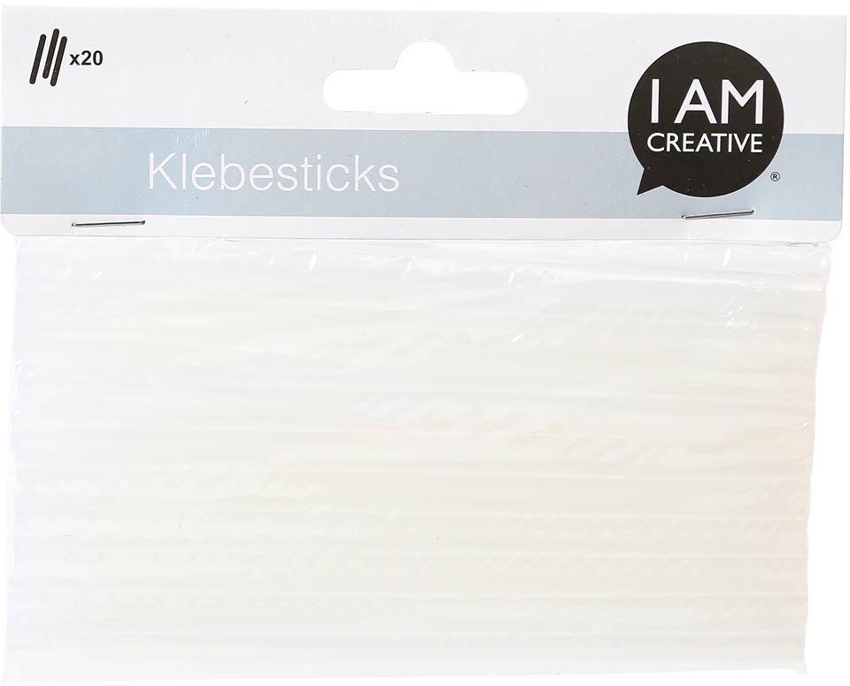 I am creative Heissklebepatronen – Low Melt, 140 × Ø 7 mm, 20 Stück, für Heissklebepistolen