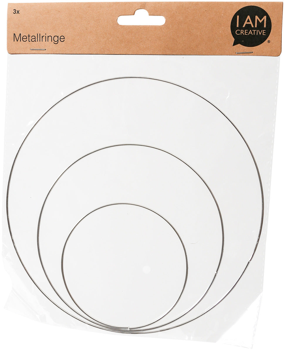 I am creative Metallringe, Ø 10, 15, 20 cm, 3 Stk.