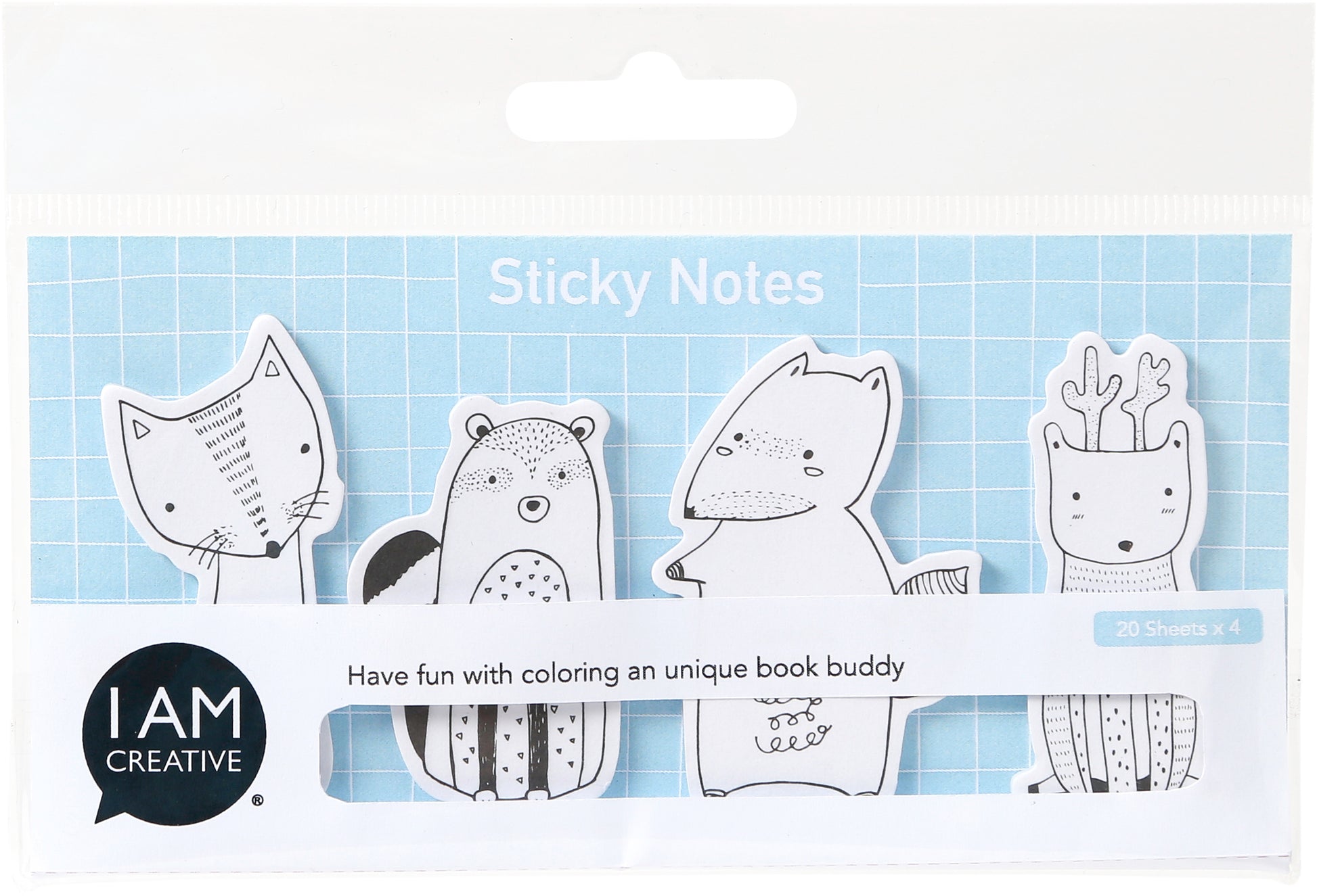 I am creative Motiv-Haftnotizen Wald (Tiere) – 95 × 138 mm