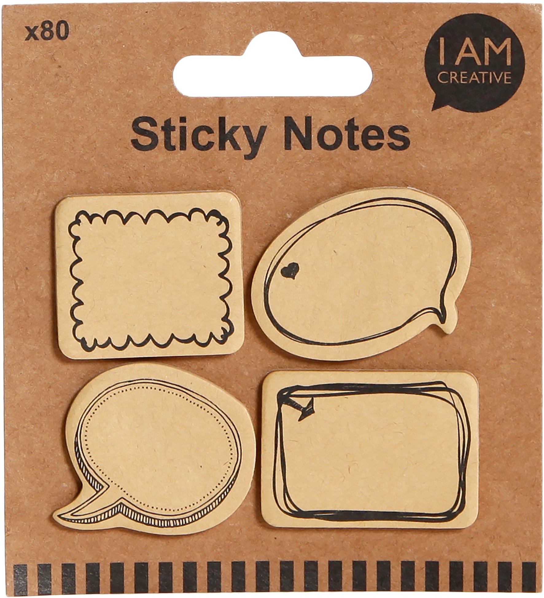 I am creative Motiv-Haftnotizen Sprechblase – 100 × 110 mm, 80 Stück