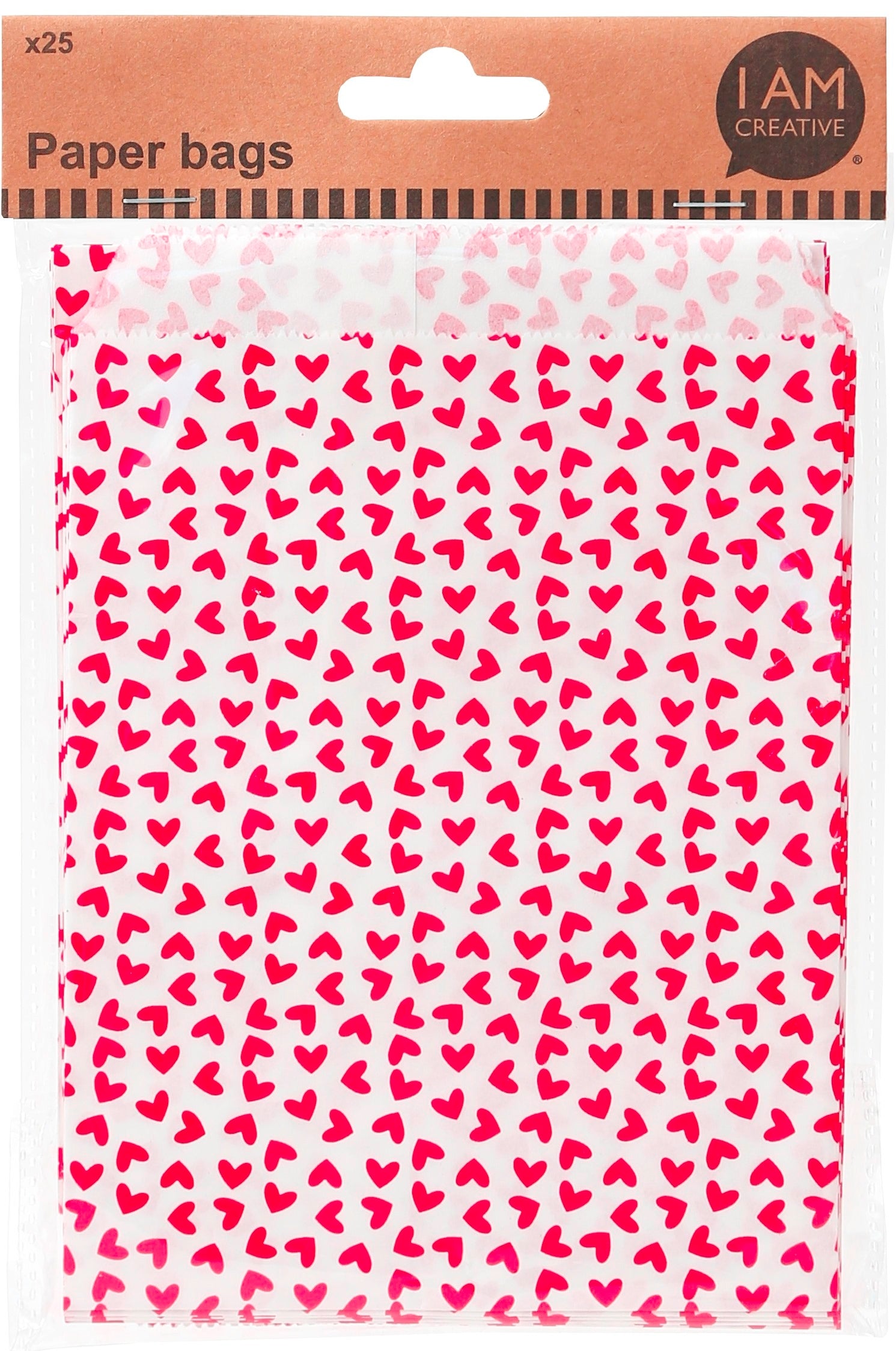 I am creative Geschenkbeutel Papier Herzen – 156 × 210 × 8 mm