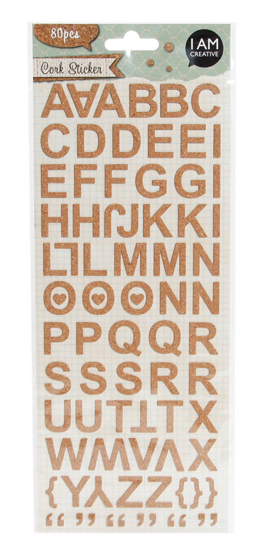 I am creative Sticker, Kork, 13,7 × 34,5 cm